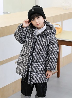 儿童羽绒服中长款加厚2024冬季新款男童羽绒服女童装外套23817