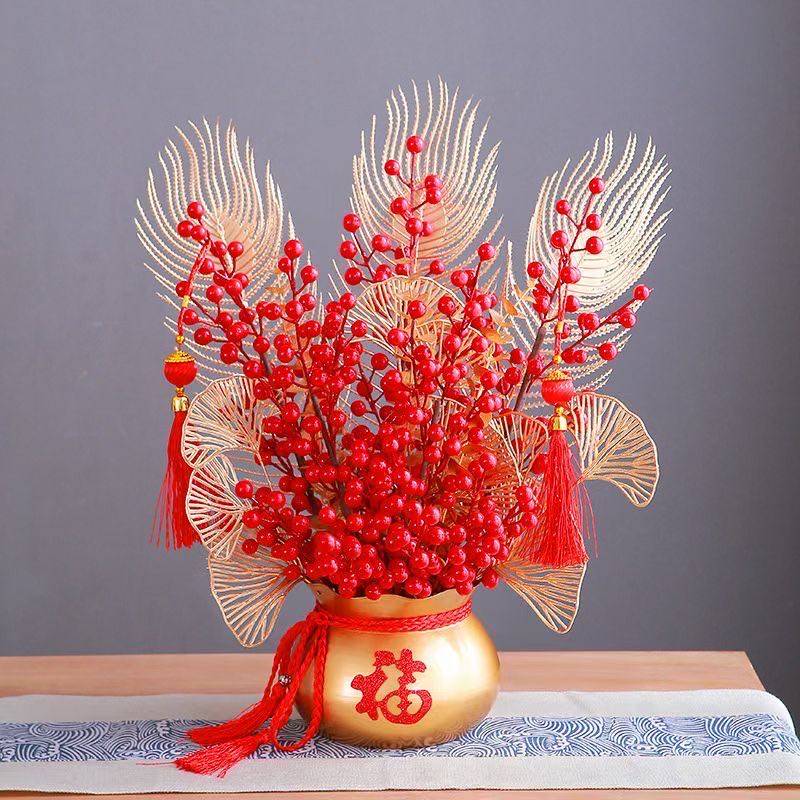 新年福桶聚宝盆红发财果插花桶铁艺福桶家居装饰客厅摆件金属盆器,家居饰品,福桶,淘宝优惠券,粉丝福利购,淘宝优惠卷