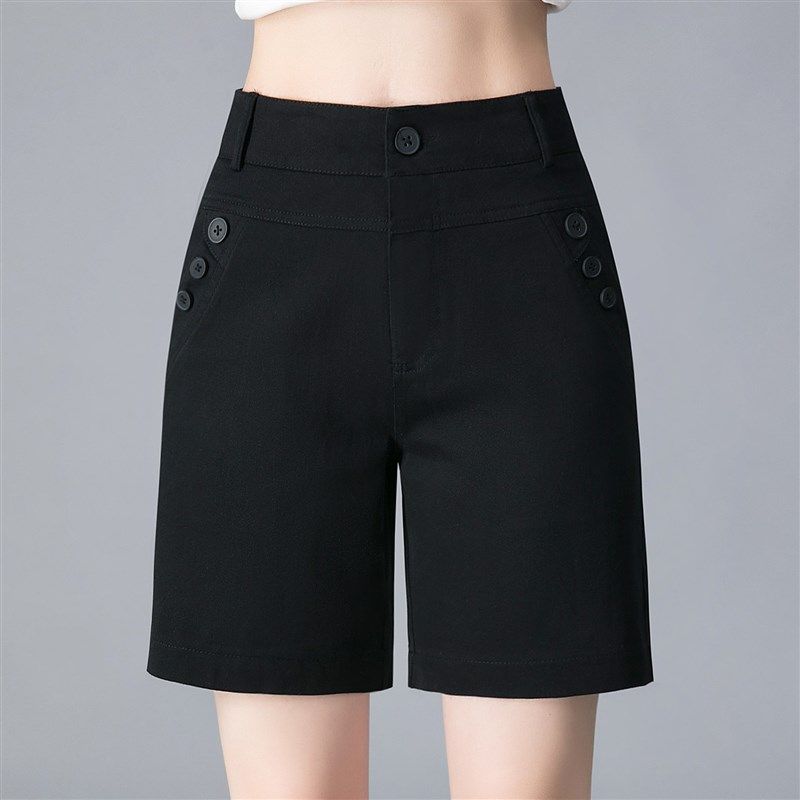 夏款百搭大码弹力修身显瘦西装休闲短裤女中年妈妈外穿打底五分裤,女装/女士精品,休闲裤,淘宝优惠券,粉丝福利购,淘宝优惠卷