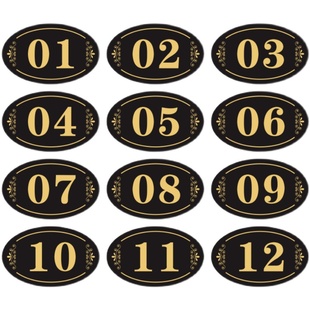 亚克力数字贴牌餐厅号码桌号门牌网吧储物柜分区柜座位设备编号牌