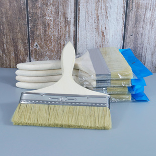 8寸宽油刷子超大号长柄塑料硬毛刷烧烤刷食品烘培羊毛刷猪鬃毛刷