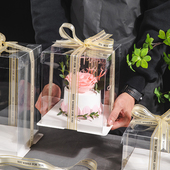 4寸6寸8寸10寸12寸生日蛋糕盒透明 盒子 四寸六寸八寸双层加高包装