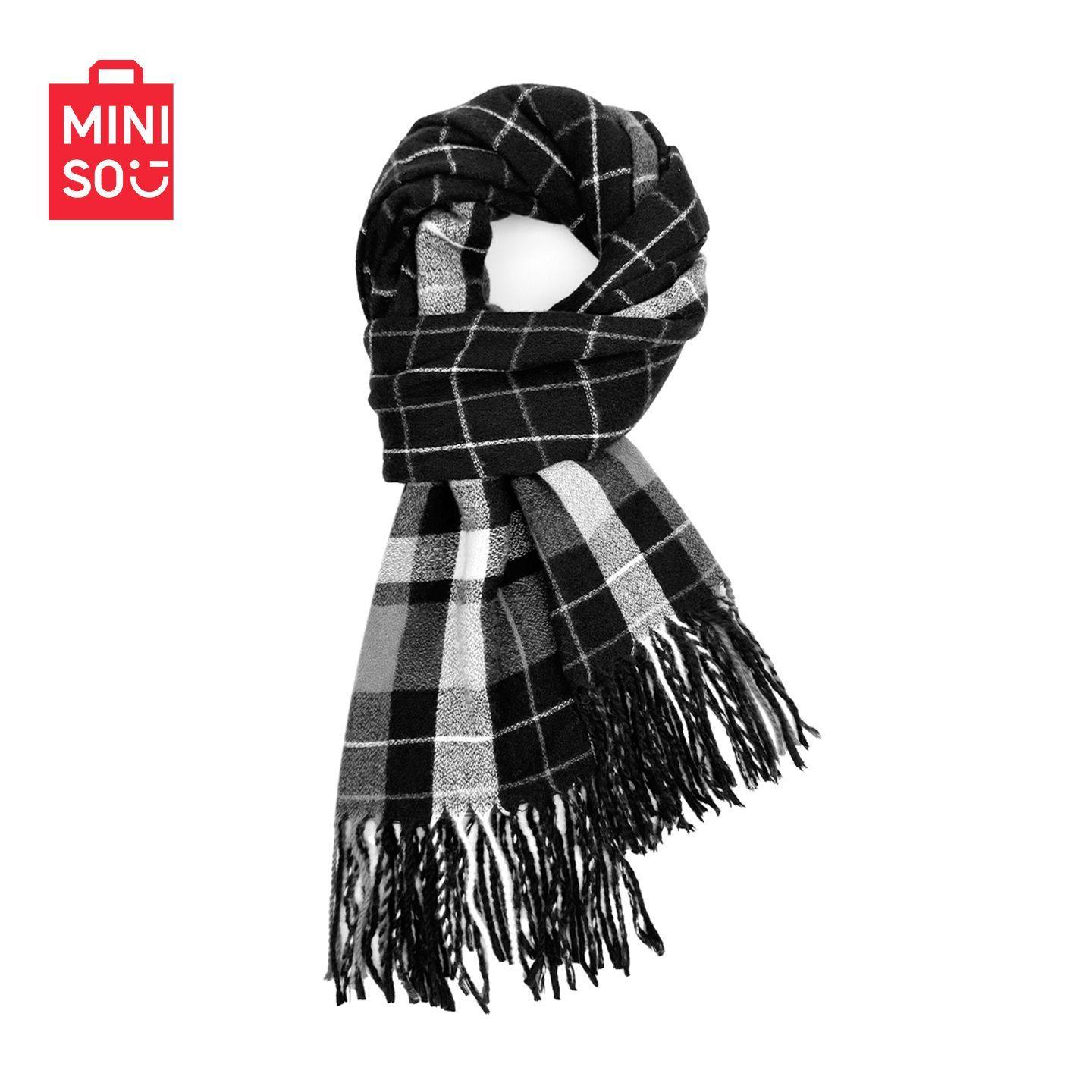 MINISO名创优品围巾新款冬季韩系氛围感百搭保暖格子围脖送女朋友,服饰配件/皮带/帽子/围巾,围巾/丝巾/披肩,淘宝优惠券,粉丝福利购,淘宝优惠卷