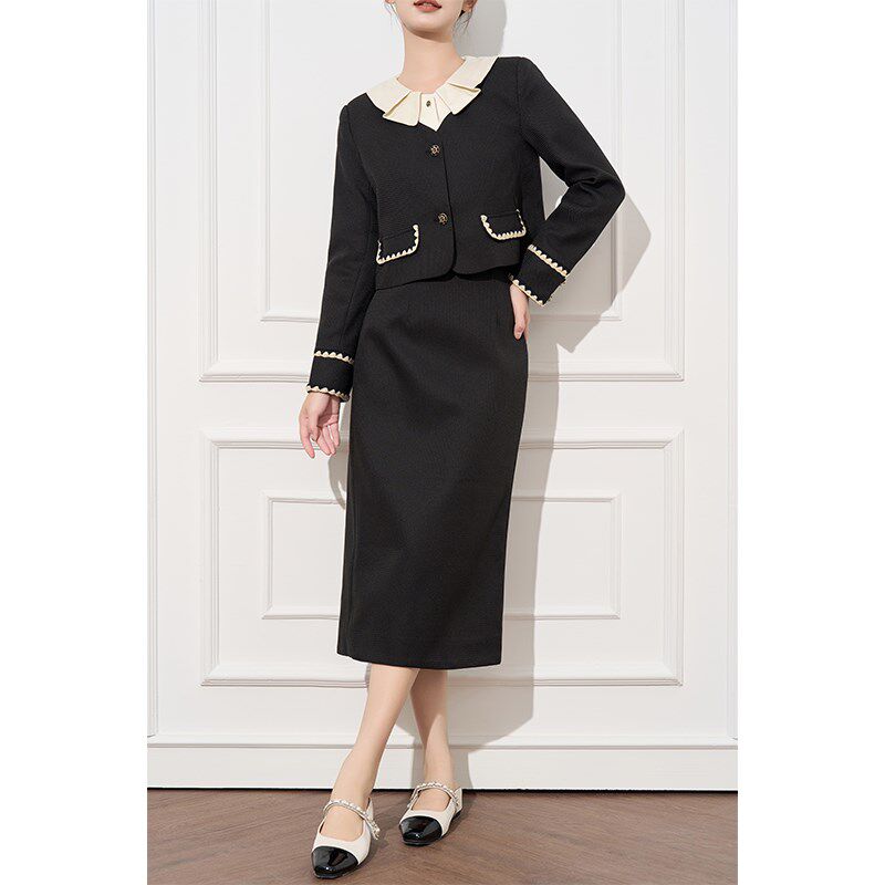 韩语琳春装女2024年新款时尚套装秋季高级感外套半身裙春季两件套