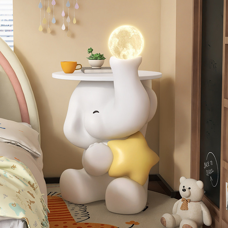 大象落地灯床头柜一体儿童房客厅卧室电视柜沙发旁边摆件乔迁新居,家居饰品,落地摆件,淘宝优惠券,粉丝福利购,淘宝优惠卷