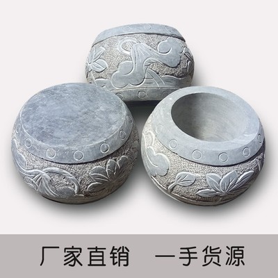 青石柱墩底座石墩子墩垫基石墩石雕柱皮圆墩空心石柱柱顶石包柱石