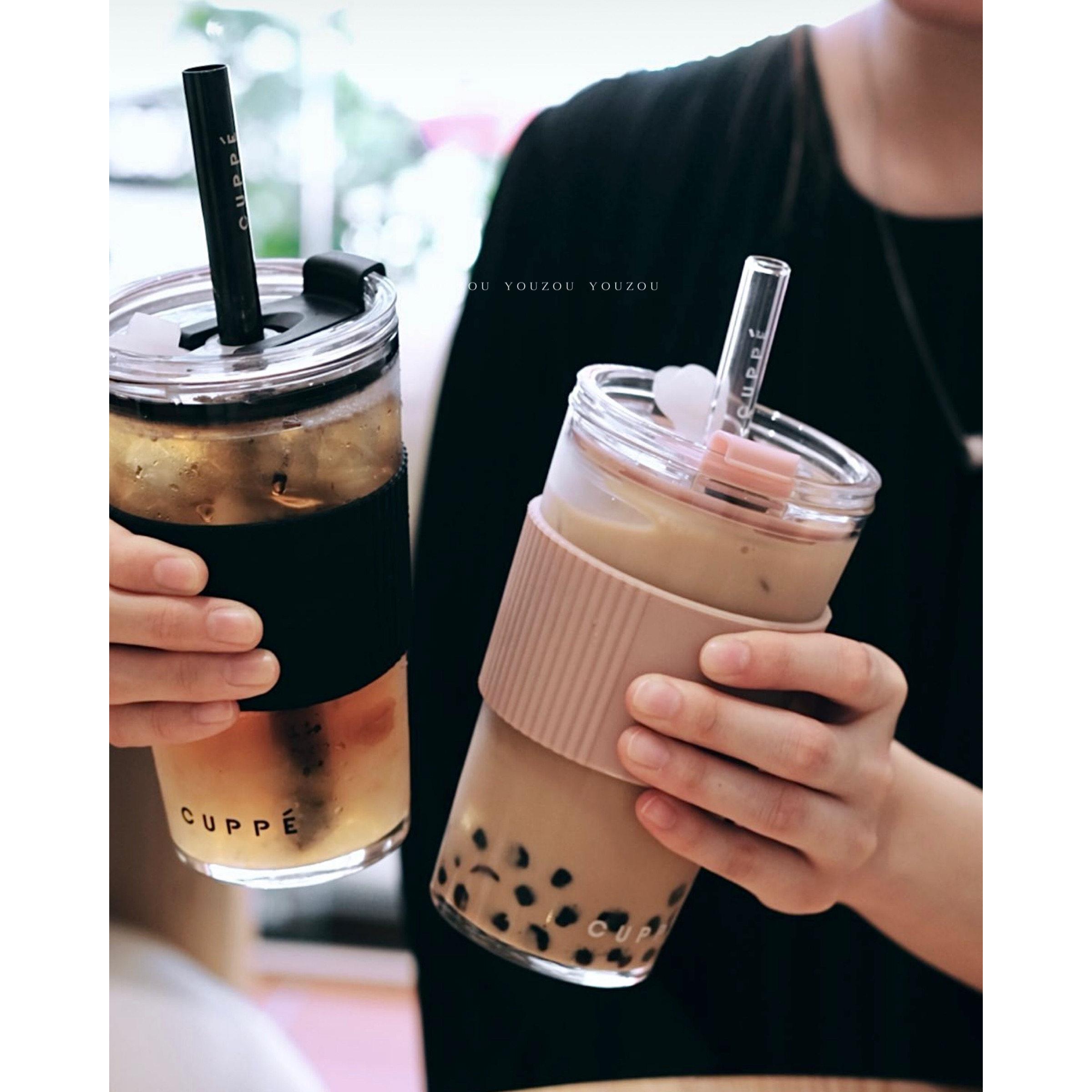 部分现货！澳洲 CUPPE 吸管奶茶杯耐热玻璃大容量防漏水杯