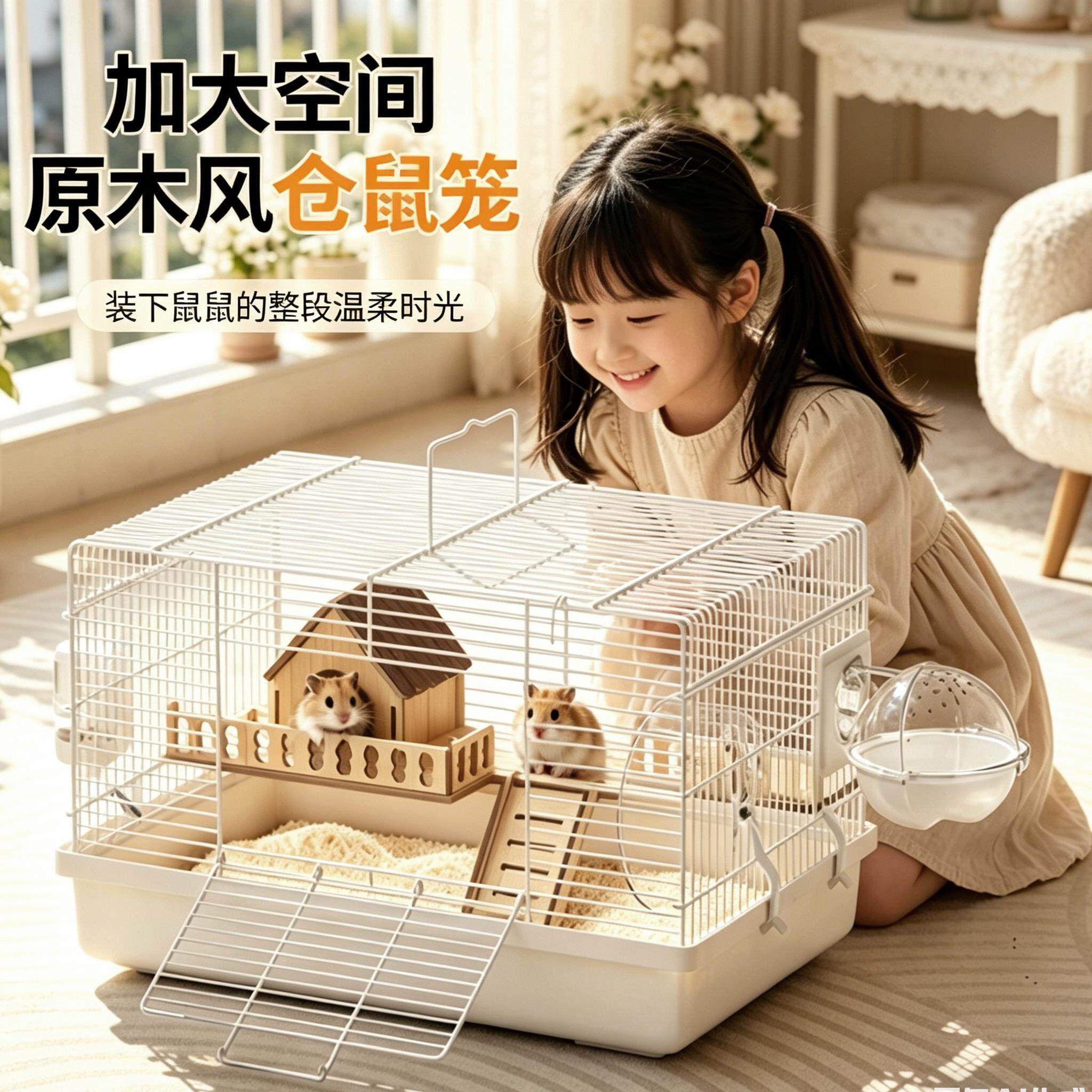 仓鼠笼子金丝熊专用豪华别墅便宜大的防越狱小仓鼠专用饲养箱全套