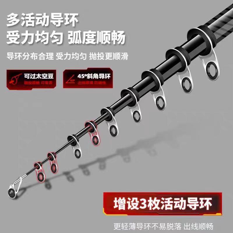狼王矶钓竿矶竿碳素超轻超硬远投竿长节大导环滑漂矶钓竿套装