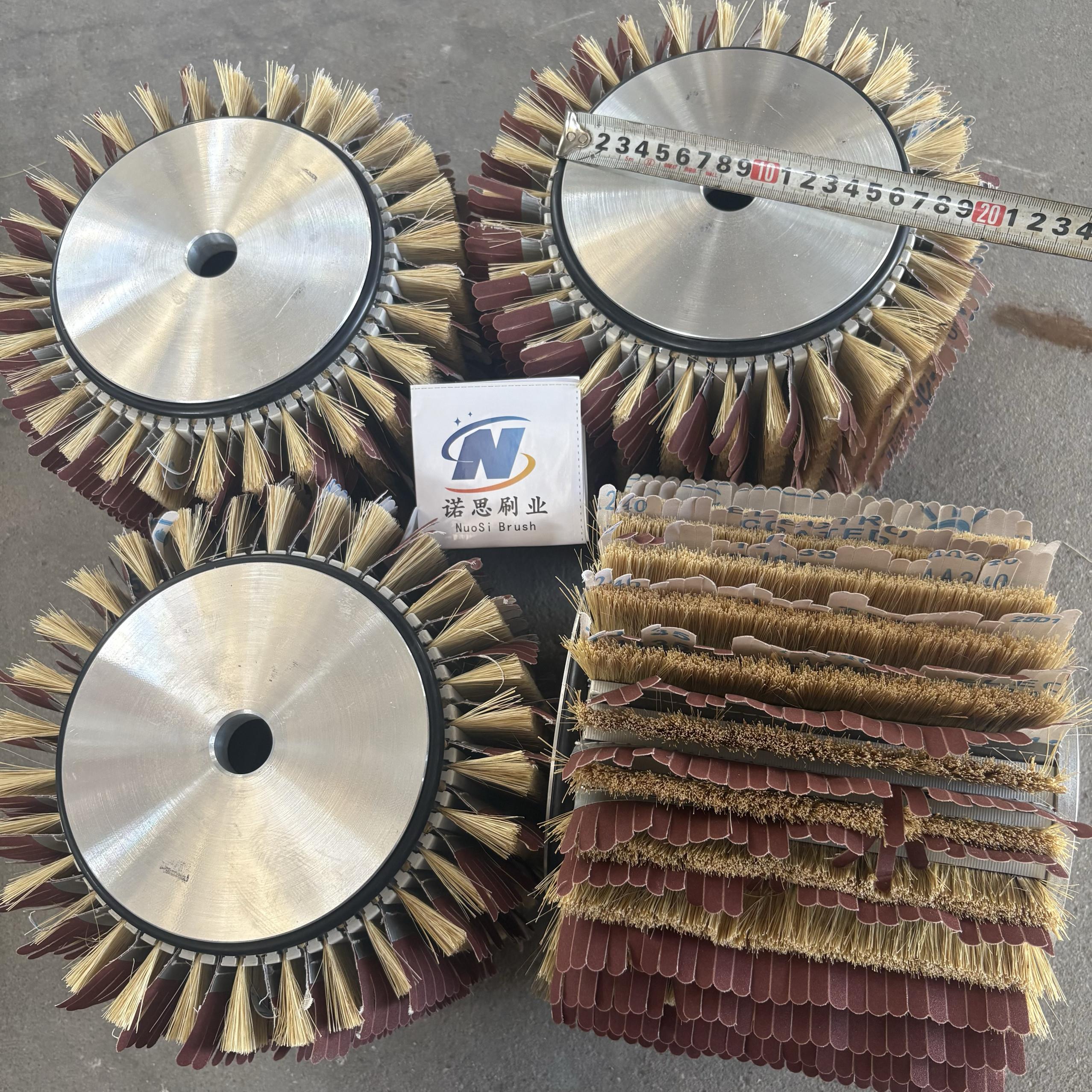 剑麻砂布毛刷制板木工异性砂光机砂轮配件家具凹槽线条抛光打磨辊