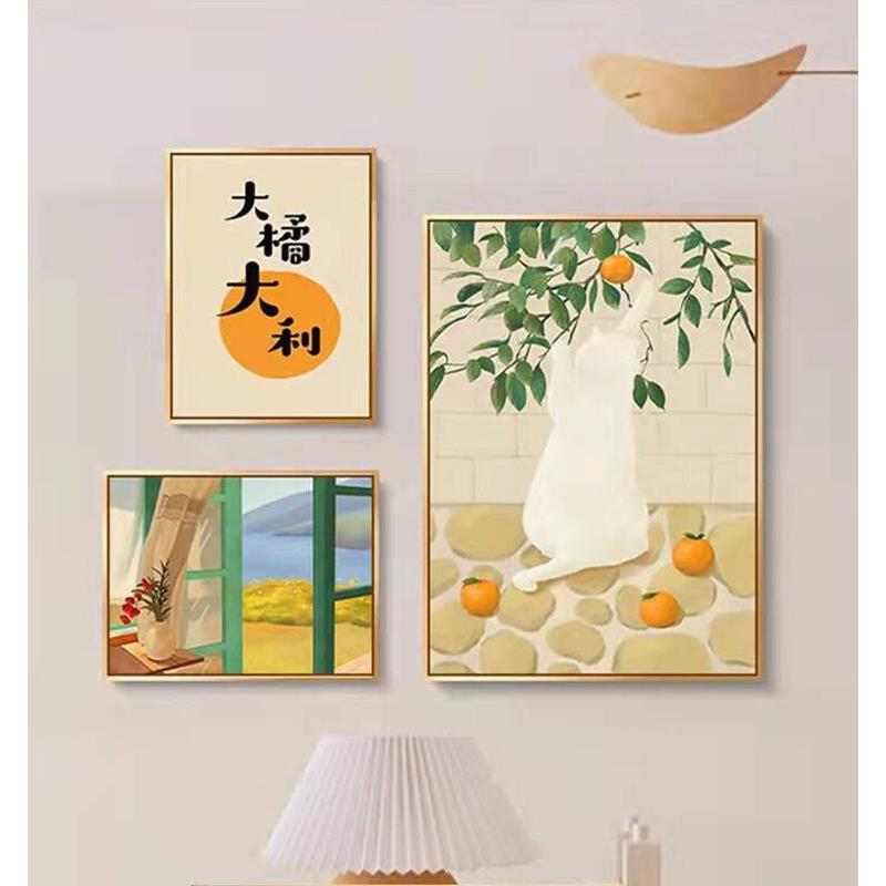 乔迁礼品挂画,新房礼品,吉祥房屋装饰画,门厅,欢乐壁画,桌面