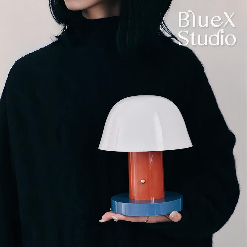 丹麦设计师款蘑菇充电台灯可携式北欧复古儿童房装饰氛围夜灯床头