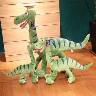 恐龙毛绒玩具大号公仔睡觉抱枕布娃娃可爱玩偶男孩女生绿色霸王龙