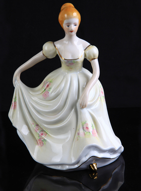 欧式陶瓷人物黑公主女童房间装饰品摆件小摆设美女雕塑工艺品送礼