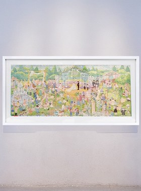 婚礼童话拼图框1000片81.3*40.6cm岚山樱之旅实木相框拼图裱框