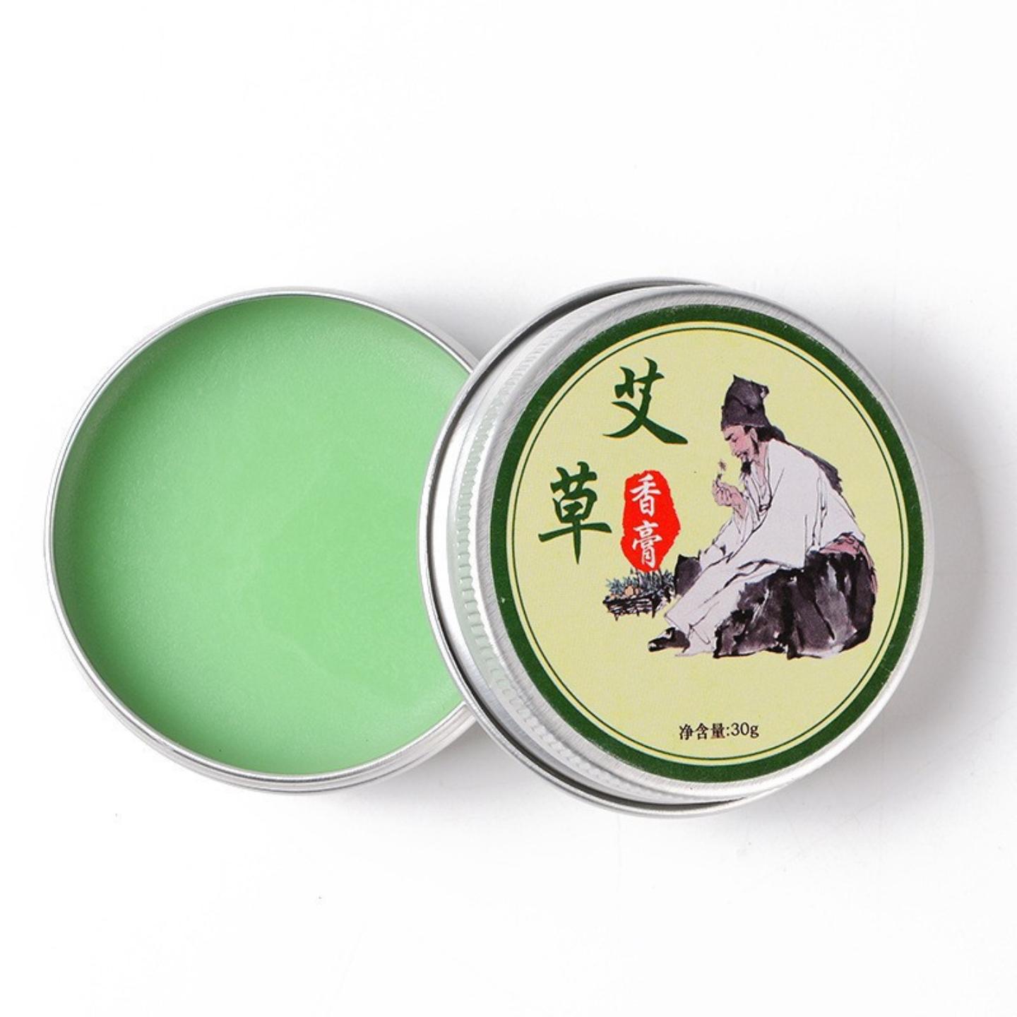 艾草香膏夏季儿童消包薄荷清凉油艾草艾叶膏艾灸伴侣艾草香膏30g