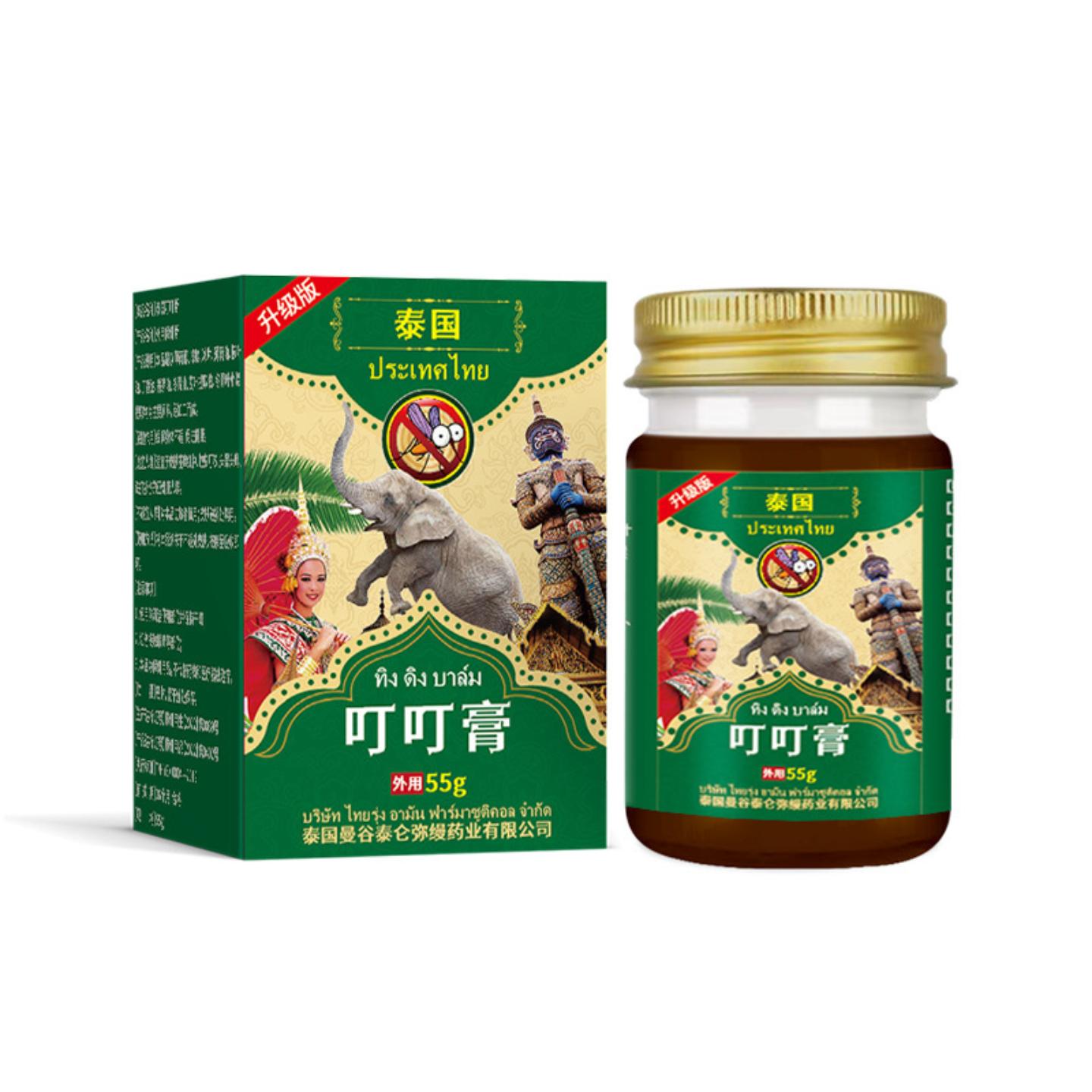 泰国叮叮膏舒缓蚊虫叮咬皮肤起包痒膏头晕摔伤跌打损伤保健膏