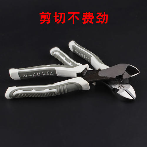 斜口钳福冈工具斜嘴钳电子剪线钳 钢丝电工6寸钳子工业级剪钳