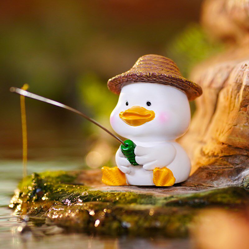 流水鱼缸造景水族箱小鸭子钓鱼摆件庭院假山多肉花园微景观装饰品,家居饰品,户外/庭院摆件,淘宝优惠券,粉丝福利购,淘宝优惠卷