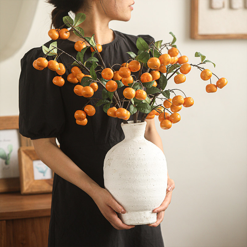 阿曼丁蜜桔枝假花仿真花摆设客厅插花电视柜餐桌玄关装饰摆件造景,家居饰品,仿真花/假花,淘宝优惠券,粉丝福利购,淘宝优惠卷