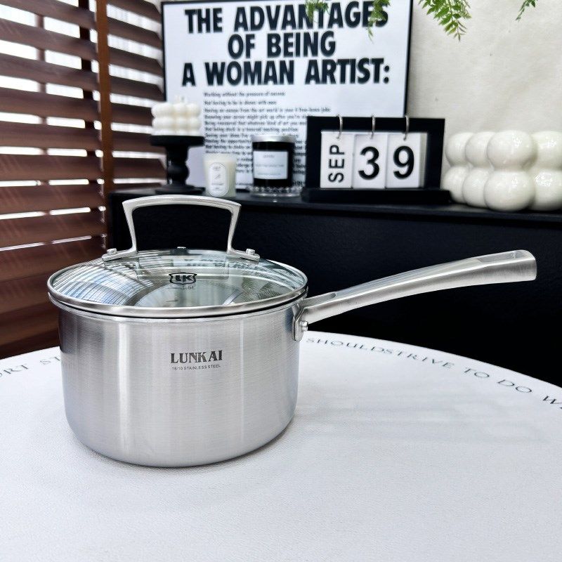 出口304不锈钢奶锅单柄汤锅煮面锅辅食锅三成钢一体成型16cm,厨房/烹饪用具,奶锅,淘宝优惠券,粉丝福利购,淘宝优惠卷