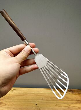 胡桃木炒菜铲子不锈钢铲子不粘锅耐高温锅铲家用炒菜煎饼蝴蝶铲