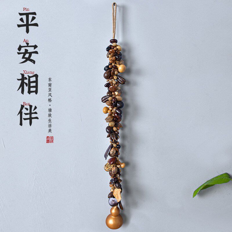 天然果实挂件平安玄关客厅装饰品小葫芦摆件家居客厅门口长挂饰品