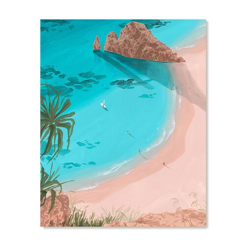 【特惠捡漏】插画Yukiko Noritake复刻艺术版画海边风景装饰画芯