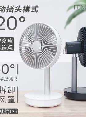 摇头桌面风扇2023新款P19大风力宿舍USB户外静音便捷迷你台式风扇