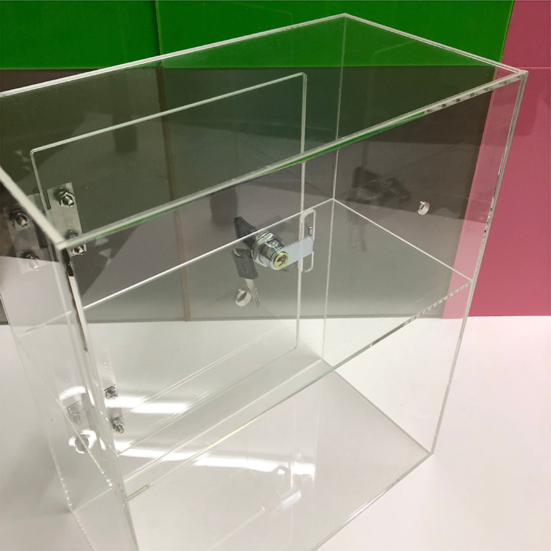 定制LOGO 失物招领箱透明 小号亚克力收纳箱投票便民服箱认领挂墙