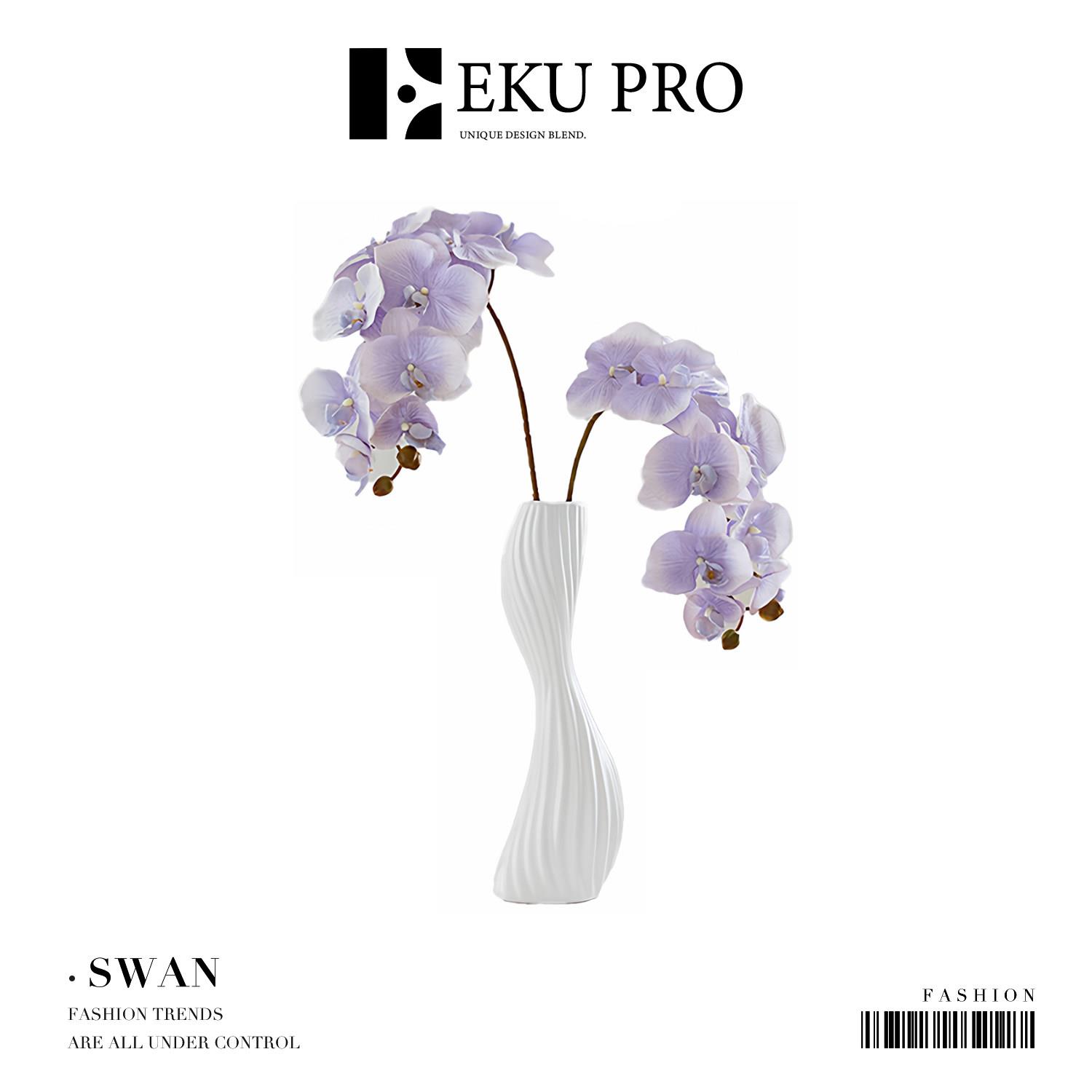 EKU PRO·天鹅·现代白色陶瓷花瓶北欧风花器客厅简约摆件 | Swan