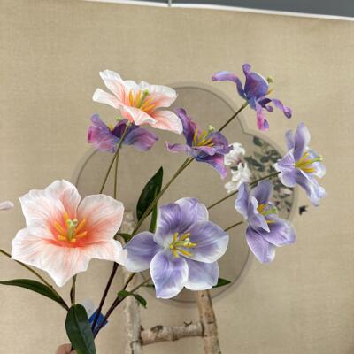 3饰头瓣金香仿翻AL-1320真花平面郁金香客厅装花郁婚庆路引挑插花