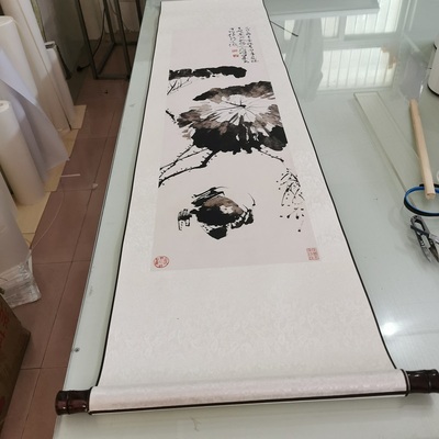 徐渭 黄甲图 复古书画水墨花卉竖幅国画艺术微喷仿古复制挂轴装饰