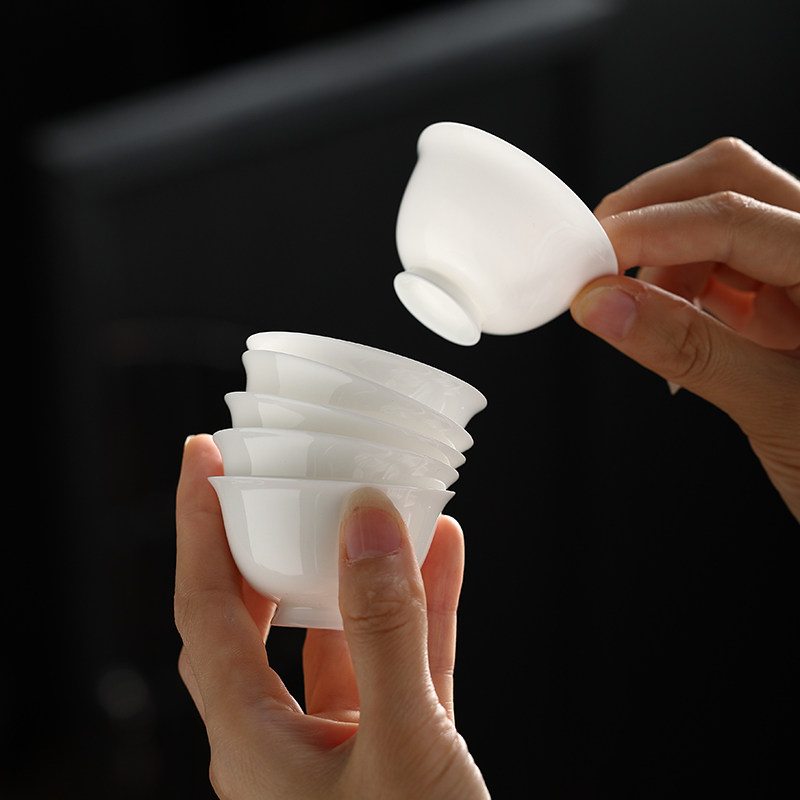 潮州骨瓷功夫茶杯 超薄胎透光品茗杯 陶瓷茶具喝茶纯色反口品茗杯,餐饮具,茶杯,淘宝优惠券,粉丝福利购,淘宝优惠卷