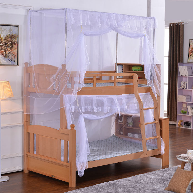 子母床蚊帐上下铺学生宿舍高低床双层床坐床式方顶绑带式不打孔,床上用品,蚊帐,淘宝优惠券,粉丝福利购,淘宝优惠卷