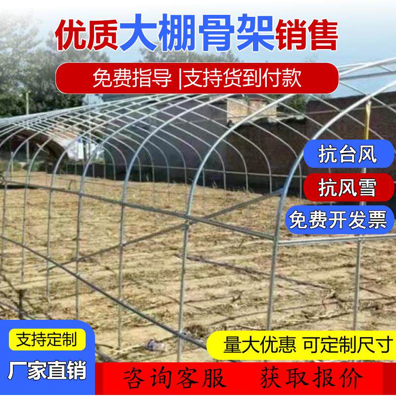 大棚钢管骨架定制农业温室种植育苗大棚全套养殖大棚钢架热镀锌