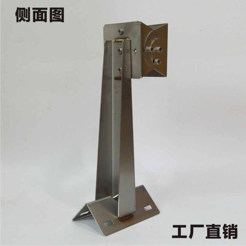 监控抱箍支架 立杆电线抱柱304不锈钢万向鸭嘴红外防爆摄像头支架