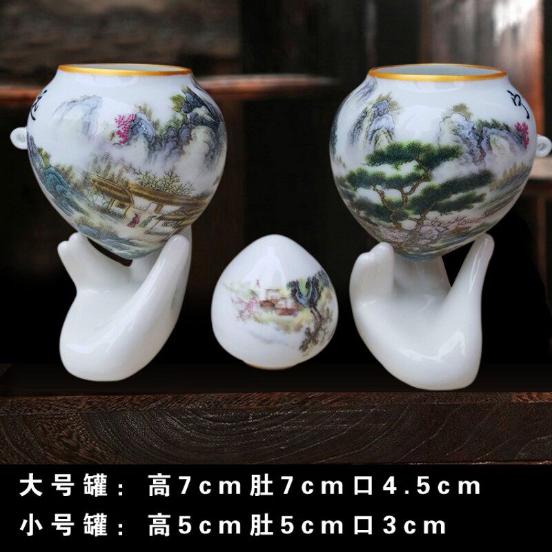 描金画眉罐八哥鹩哥鸟食罐水罐虫罐食杯食碗瓷罐鸟用具鸟笼配件