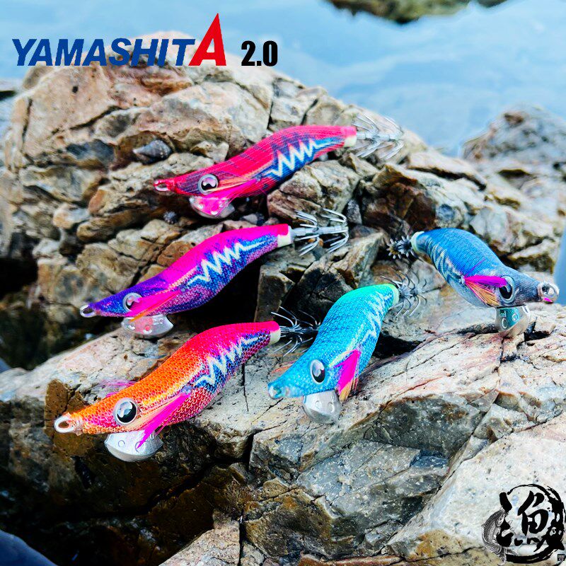 YAMASHITA木虾响珠490色夜光蓄热布闪电饵木假饵鱿鱼钩吹筒钩垂钓