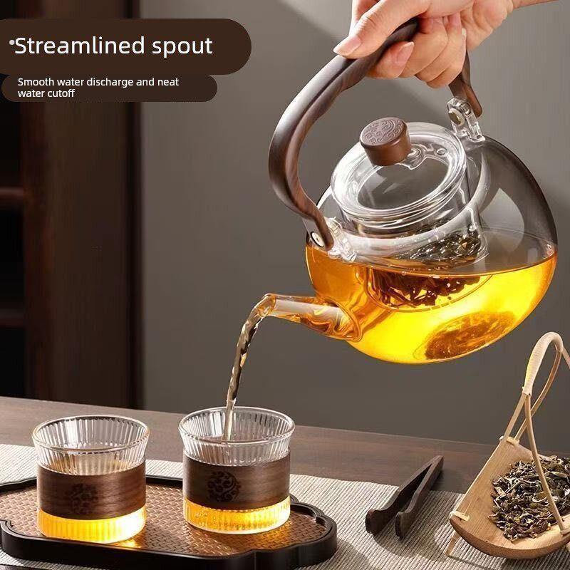 玻璃煮茶壶耐高温加厚新款煮茶器黑晶炉家用提梁壶烧水泡茶快煮壶