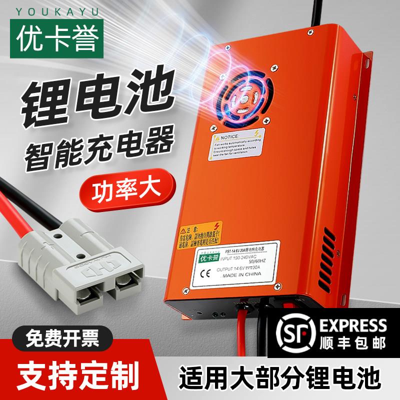 美规12v磷酸铁锂电池充电器24v48v房车专用交流110v输入快速充电
