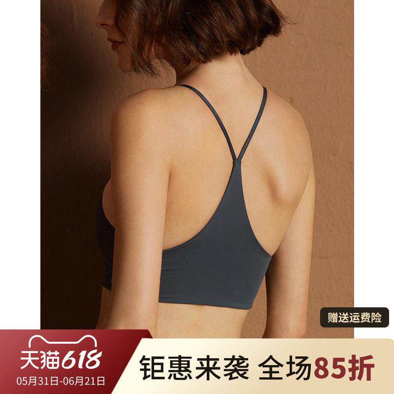运动内衣女跑步专业瑜伽肩带胸垫健身服美背防震文胸