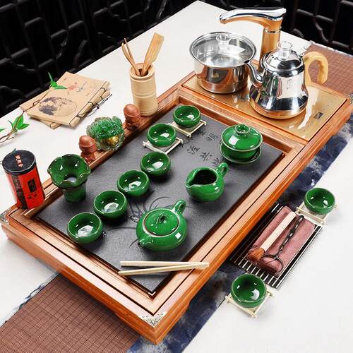 茶具套装家用客厅整套全自动喝茶一体办公室功夫泡小茶台茶盘简约