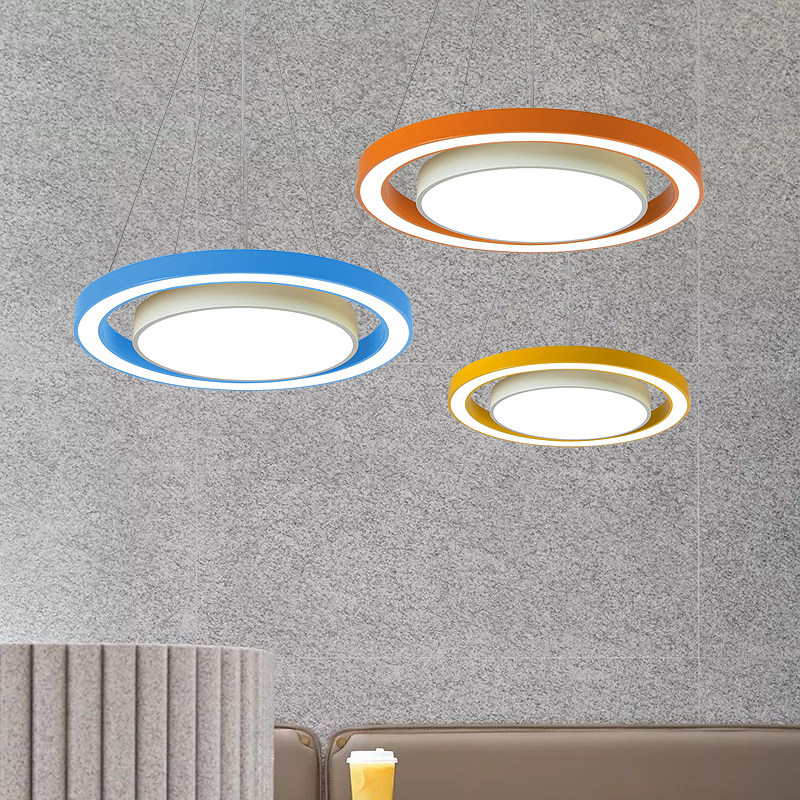 创意圆形吊灯幼儿园灯具舞蹈教室灯店铺理发店母婴电培训机构灯饰,家装灯饰光源,商用吊灯,淘宝优惠券,粉丝福利购,淘宝优惠卷