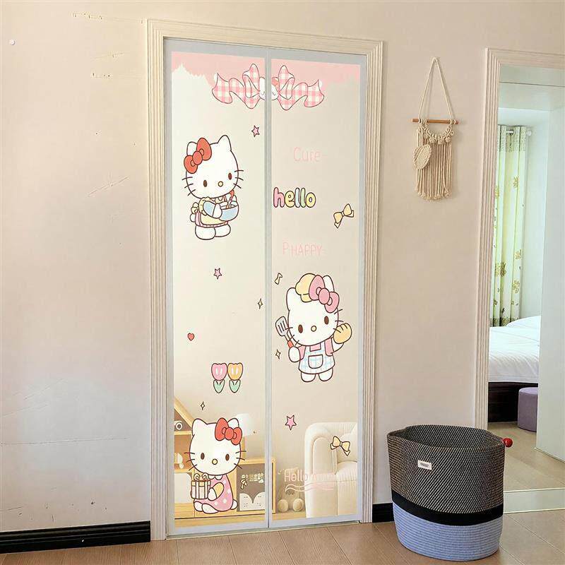 可爱猫防蚊门帘磁吸网纱帘卧室房间家用免打孔2026新款夏季防蚊虫