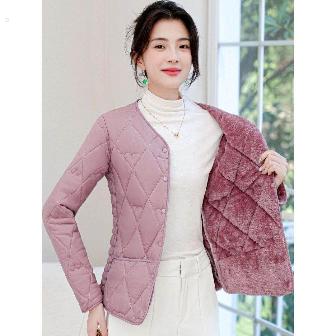 棉衣女装爆款2025新款秋冬修身加绒保暖棉服女内胆短款加厚棉袄潮
