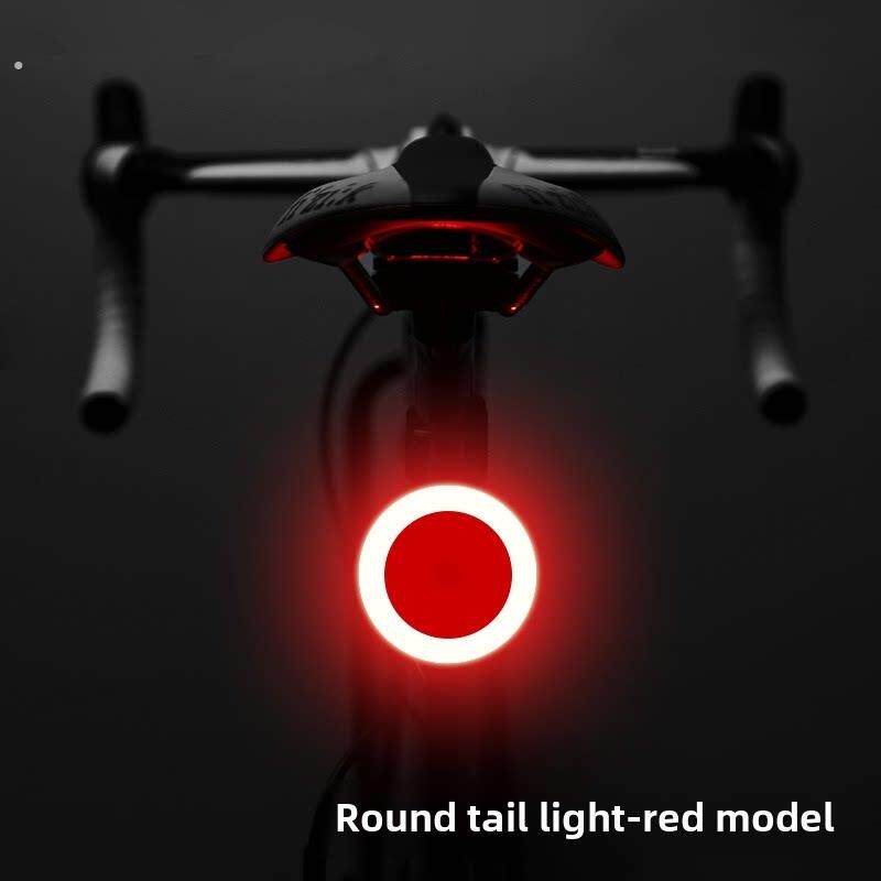 山地车夜间骑行心脏后尾灯公路自行车USB充电骑行警示灯闪烁尾灯