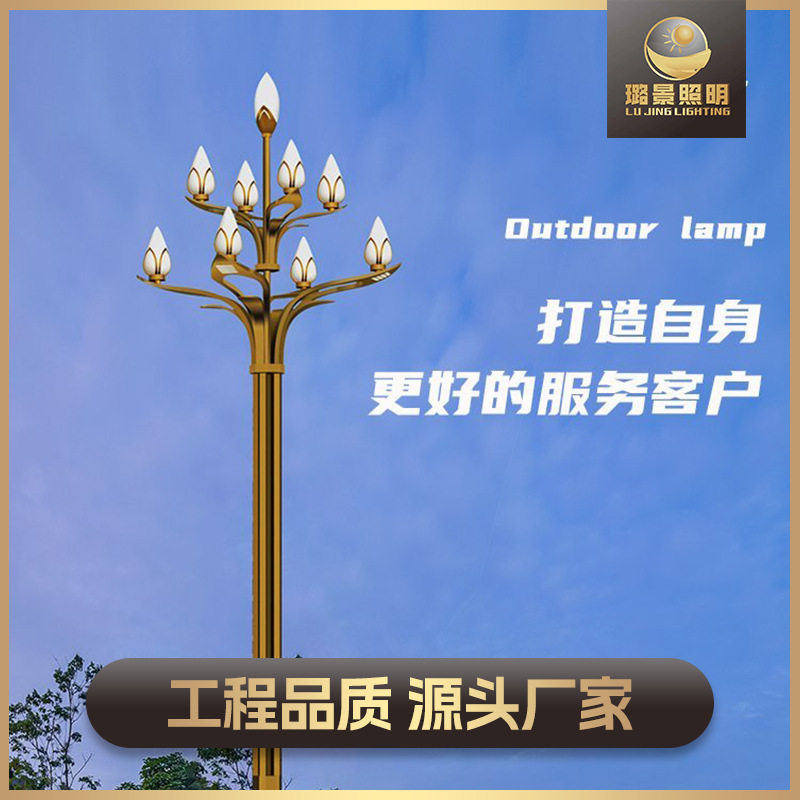 智慧路灯LED中山璐景道路照明玉兰8米9加工路灯杆户外