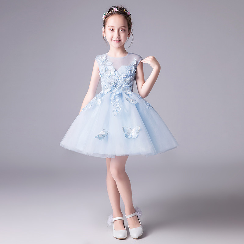 儿童礼服公主裙洋气女童生日蓬蓬裙钢琴演出服小女孩花童婚礼夏季