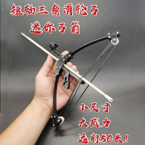 小型弓箭迷你弓袖珍微型复合弓滑轮弓三角弓运动比赛射击射箭打靶